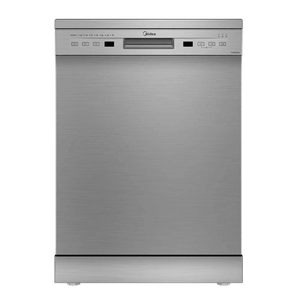 Midea 13 Place Setting Standard Dishwasher (WQP12-5201F, Silver) Box damage Minor scratch