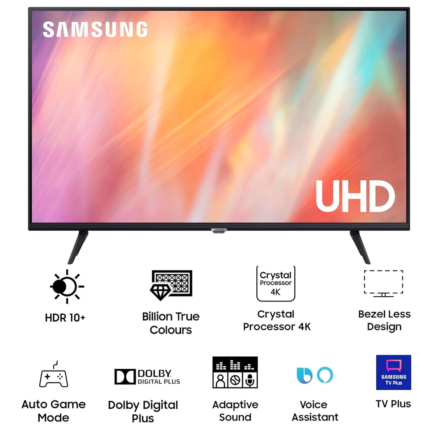 Samsung 43 Inch 4k Ultra HD LED Android Smart LED TV (43AU7600_Black)