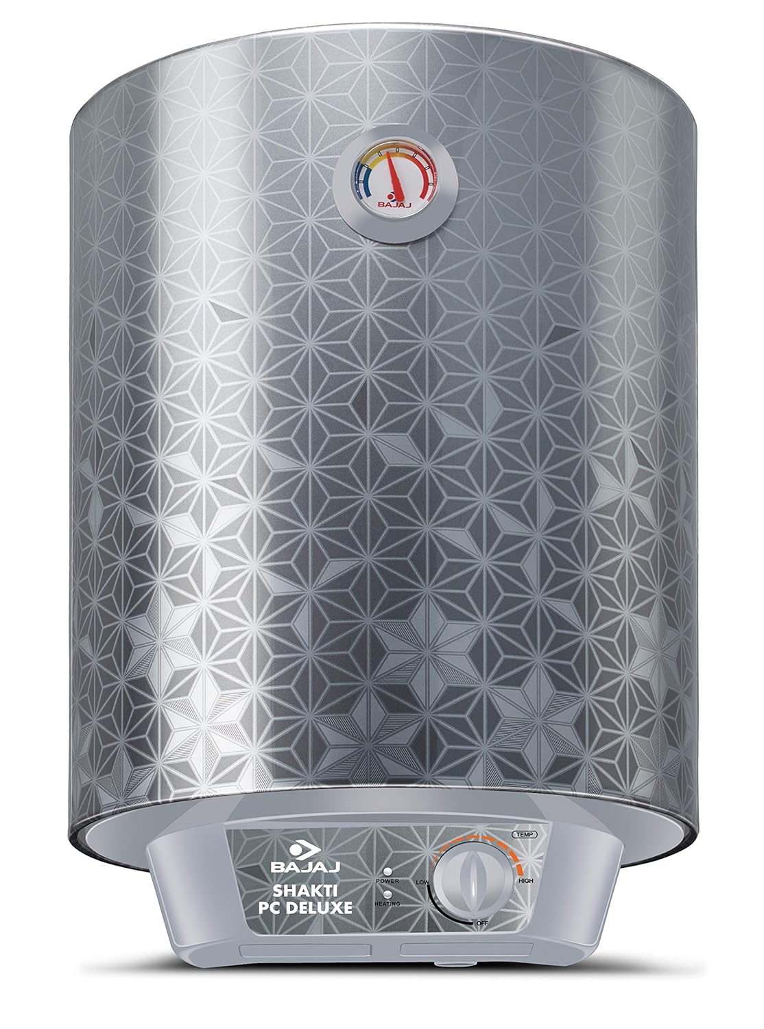 Bajaj Shakti PC Deluxe Storage 15 Litre Verical 4 Star Water Heater (Grey)