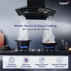 LIVPURE SWIRL-60 Auto Clean Wall Mounted Black 1400 CMH Chimney